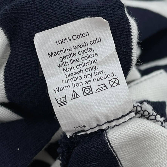 J. CREW 100% Cotton Striped Dress in Navy & White - Size Small - Picture 6 of 10